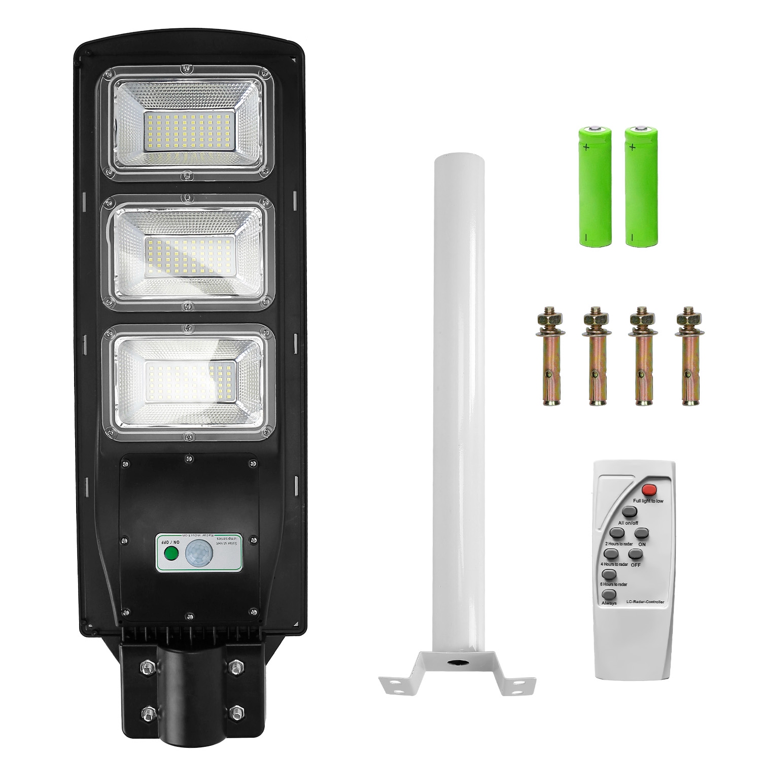 Main product image of Solar Street Path Light, 180 LEDs, Sensor, Remote Control, IP65