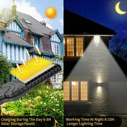 Product image of 4-Pack Solar LED Wall Lights with PIR Motion Sensor and Remote