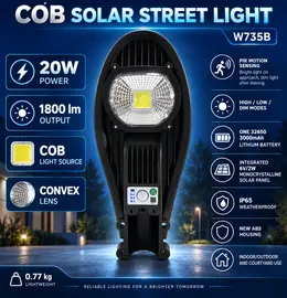 Product image of W735B Solar LED Garden Light, Pathway and Landscape, Motion Activated