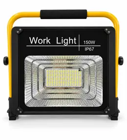 Product image of Solar Powered Rechargeable Waterproof 150W LED Work Light, W746A, 10x 18650 Battery