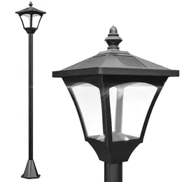 Product image of 1.2m Solar Powered Outdoor Lamp Post, Black