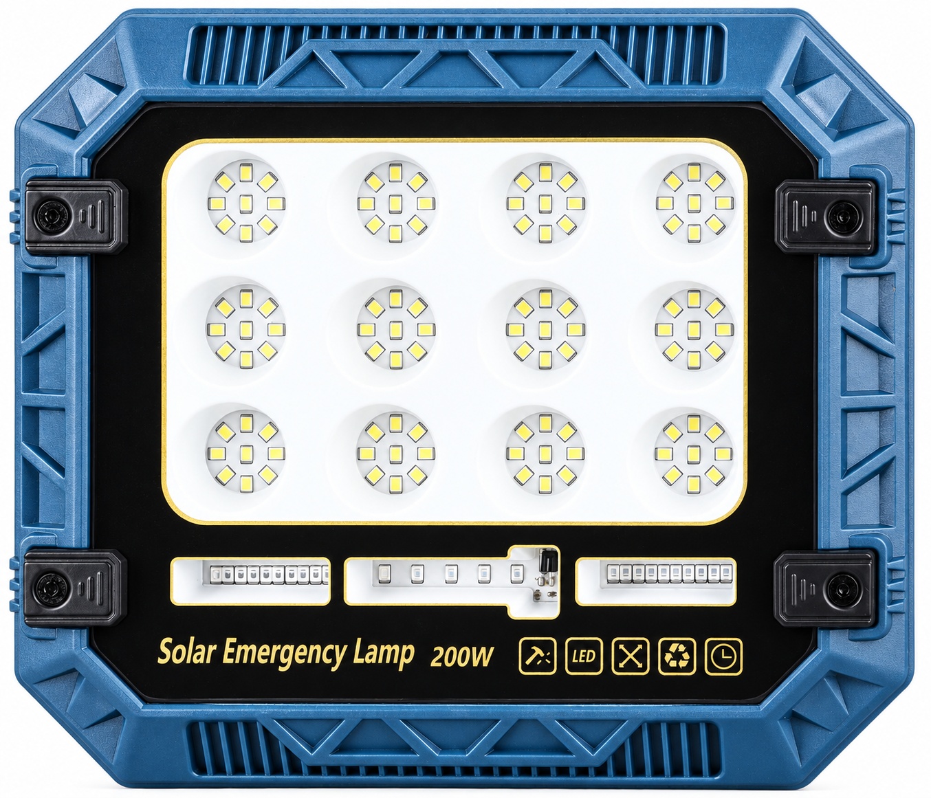 Main product image of W8112 Solar Rechargeable LED Flood Light, Red/Blue Warning, SMD 2835, 5400mAh