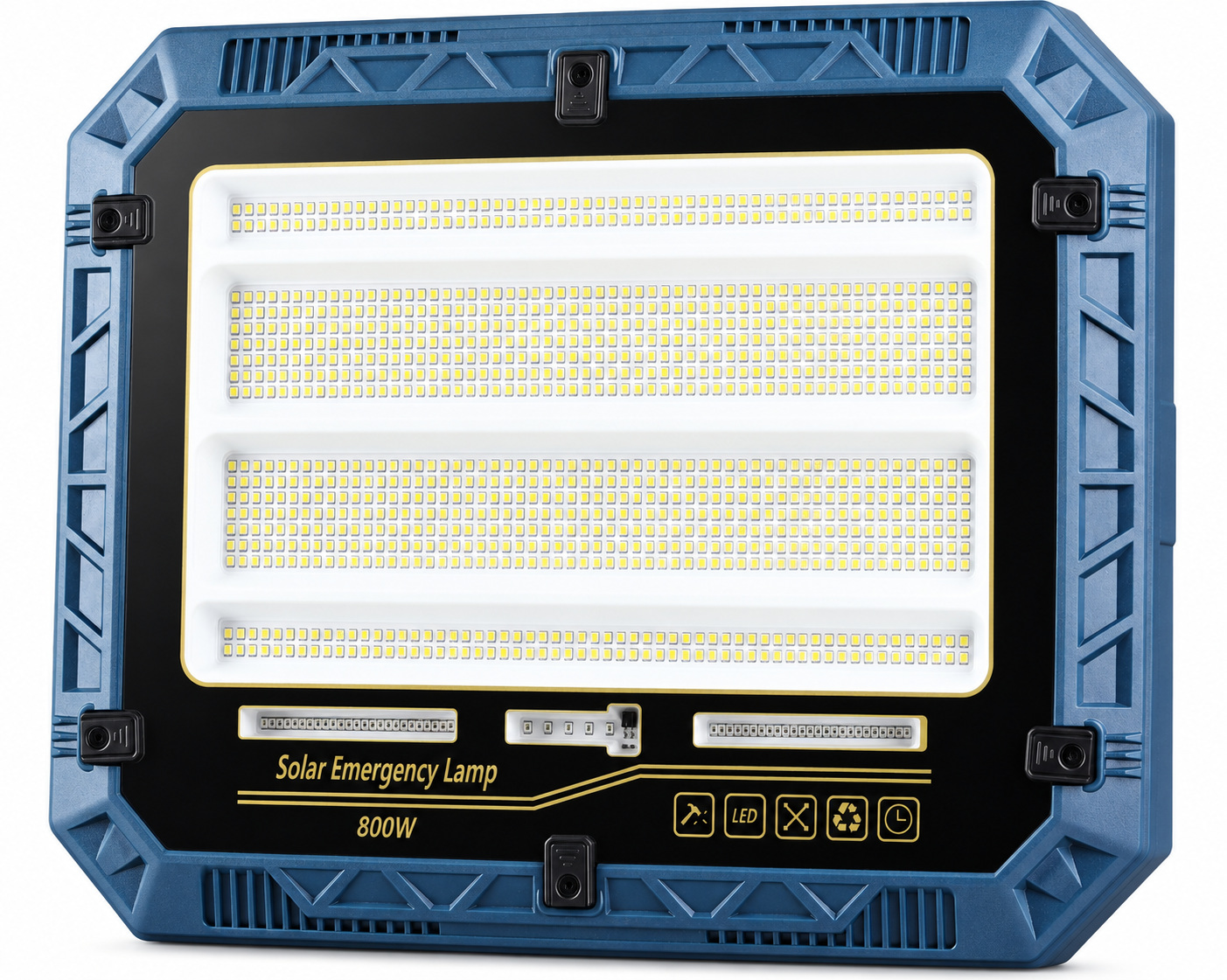 Main product image of W8114 Solar Rechargeable LED Flood Light, 18.6W, Remote Control, Battery Display