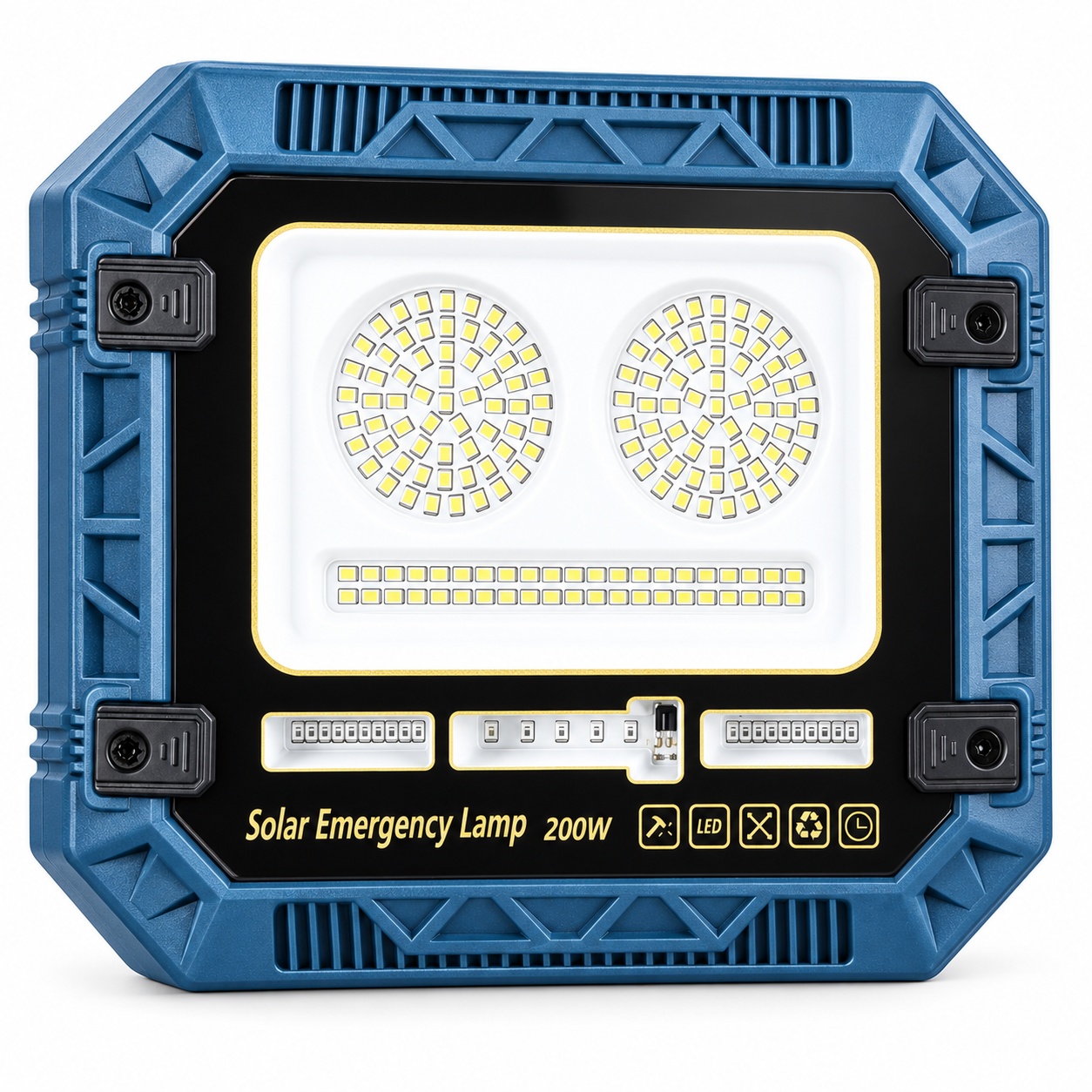Main product image of W8115 2-Pack Solar Rechargeable LED Flood Light, 7W, Remote Control, Battery Display, Red