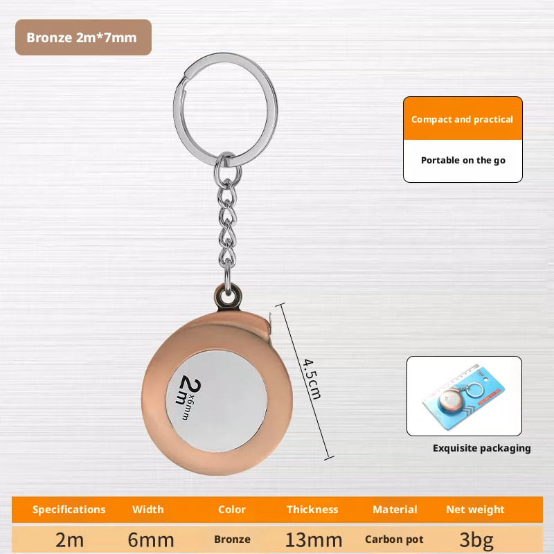 Main product image of Copper Finish Mini Retractable Tape Measure