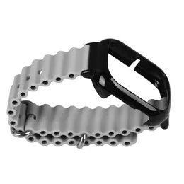 Product image of Silicone Watch Strap with Built-in PC Case for Honor 4, Gray