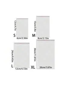 Product image of Transparent Self-Adhesive Double Layer Bags, L Size, 100-Pack