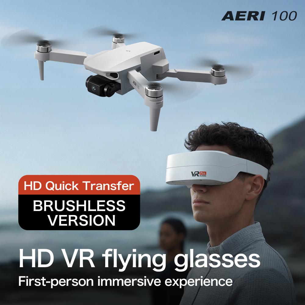 Main product image of AERI 100 Foldable Drone, FPV, VR Goggles, Brushless Motors, Dual HD Cameras