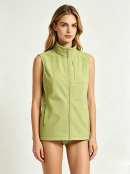 Product image of Softshell Vest, Fleece Lined, Windproof, Stand Collar, Zip Pockets