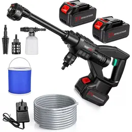 Product image of Portable Cordless Pressure Washer Spray Gun Kit, Includes 2 Batteries