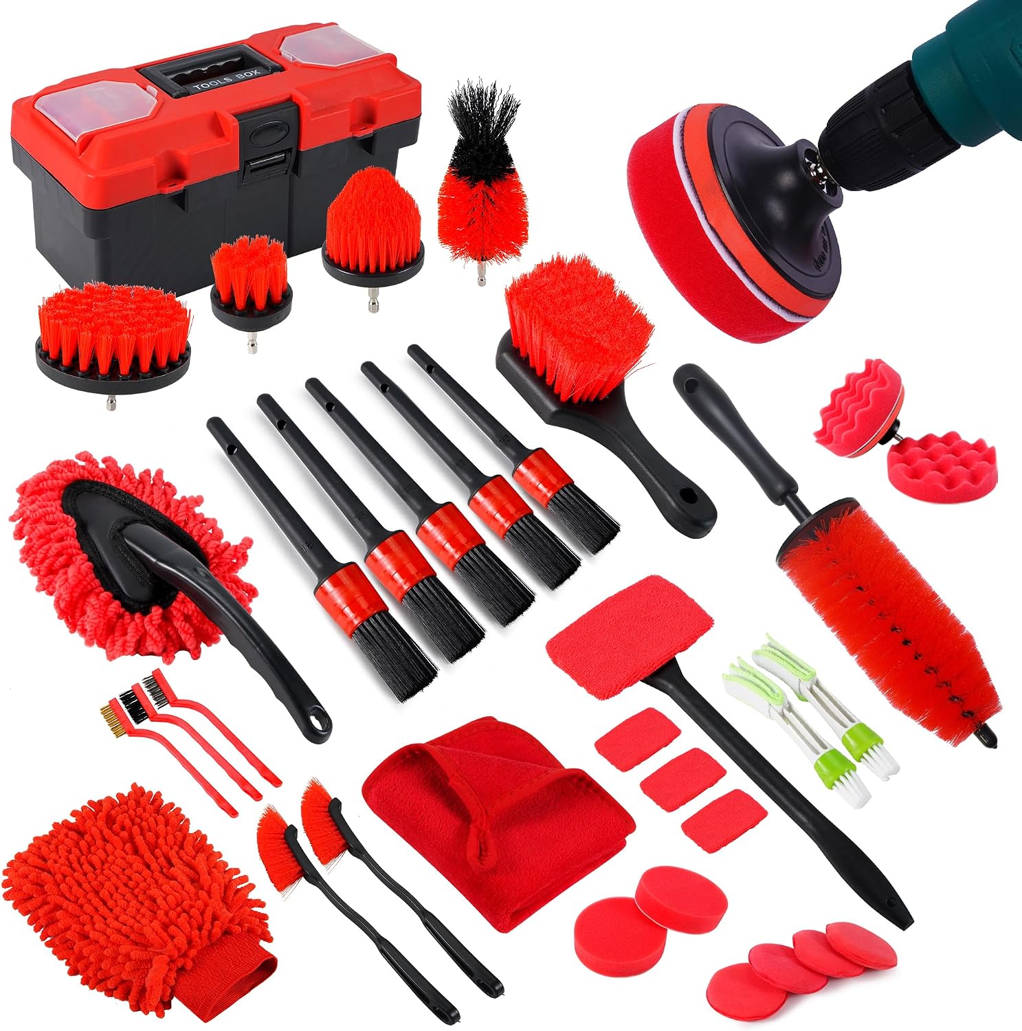 Main product image of 35-Unit Car Detailing Kit for Interior, Exterior, Wheels, Dashboard, Glass