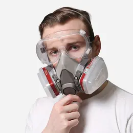 Product image of Gray-White Dual-Cartridge Respirator Mask