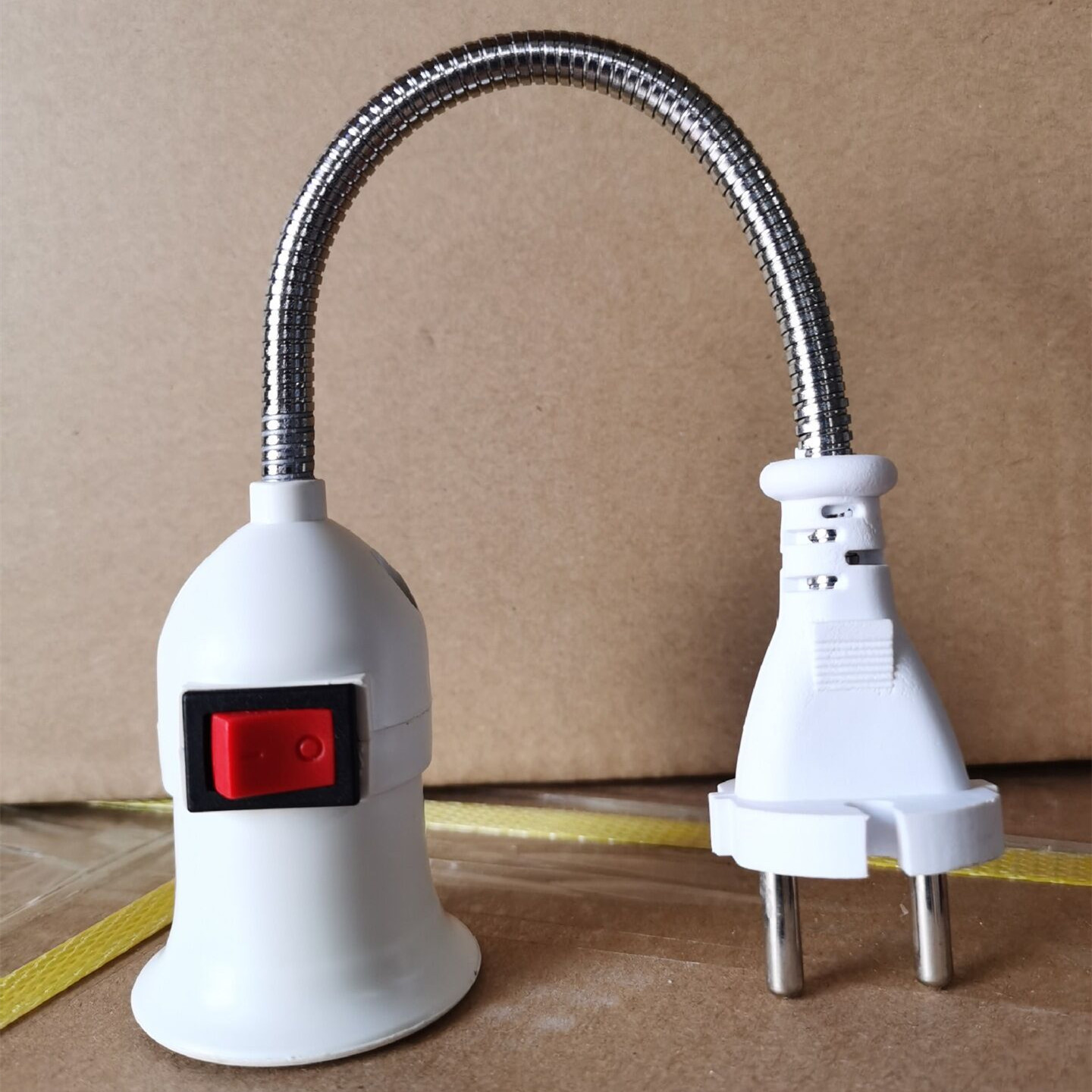 Main product image of E27 Flexible Gooseneck Lamp Holder with Plug