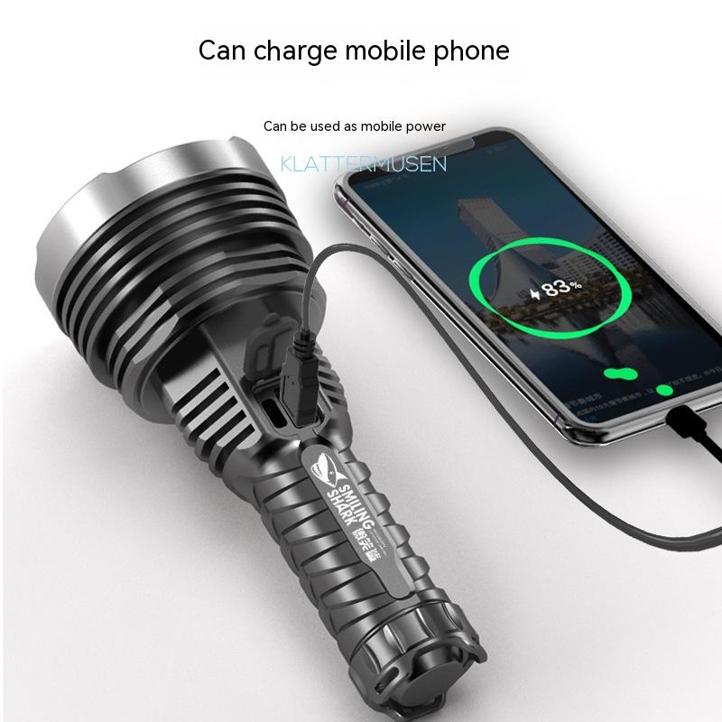 Main product image of P90 LED Rechargeable Flashlight, Smooth Cup, Long Shot, Waterproof, Electric Display