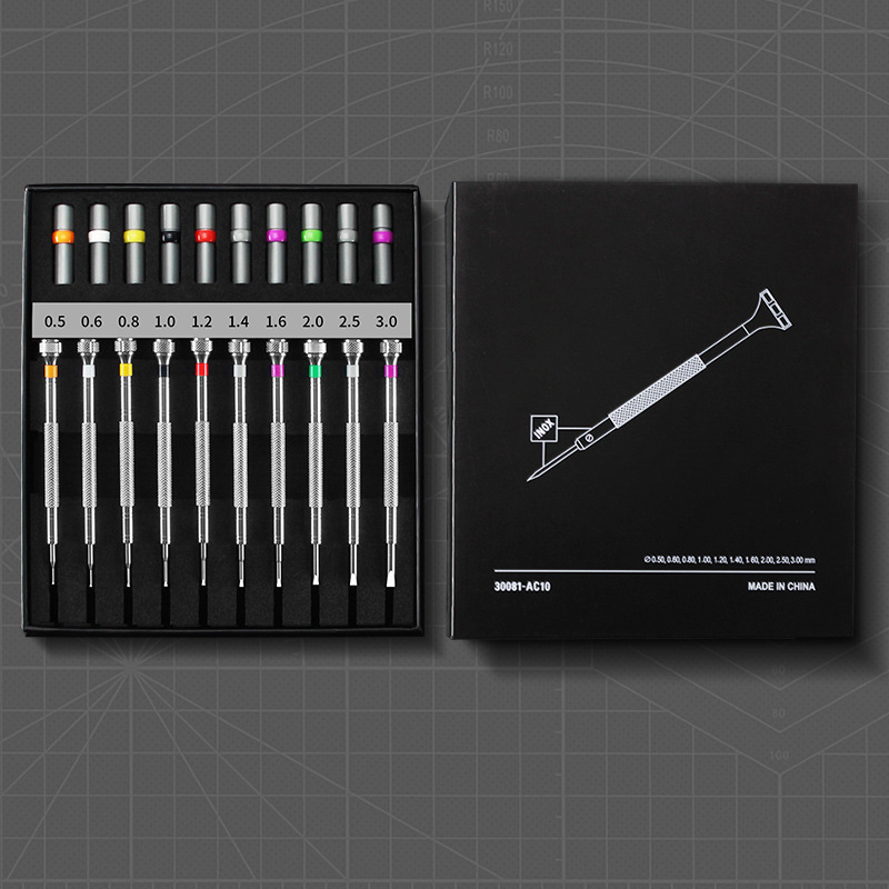 Main product image of Precision Cross and Straight Manual Screwdriver Set, 10-Piece