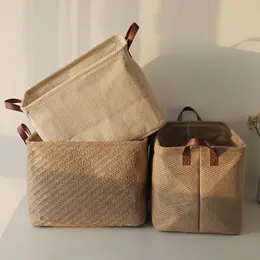 Product image of Jute Fabric Foldable Storage Box for Organization