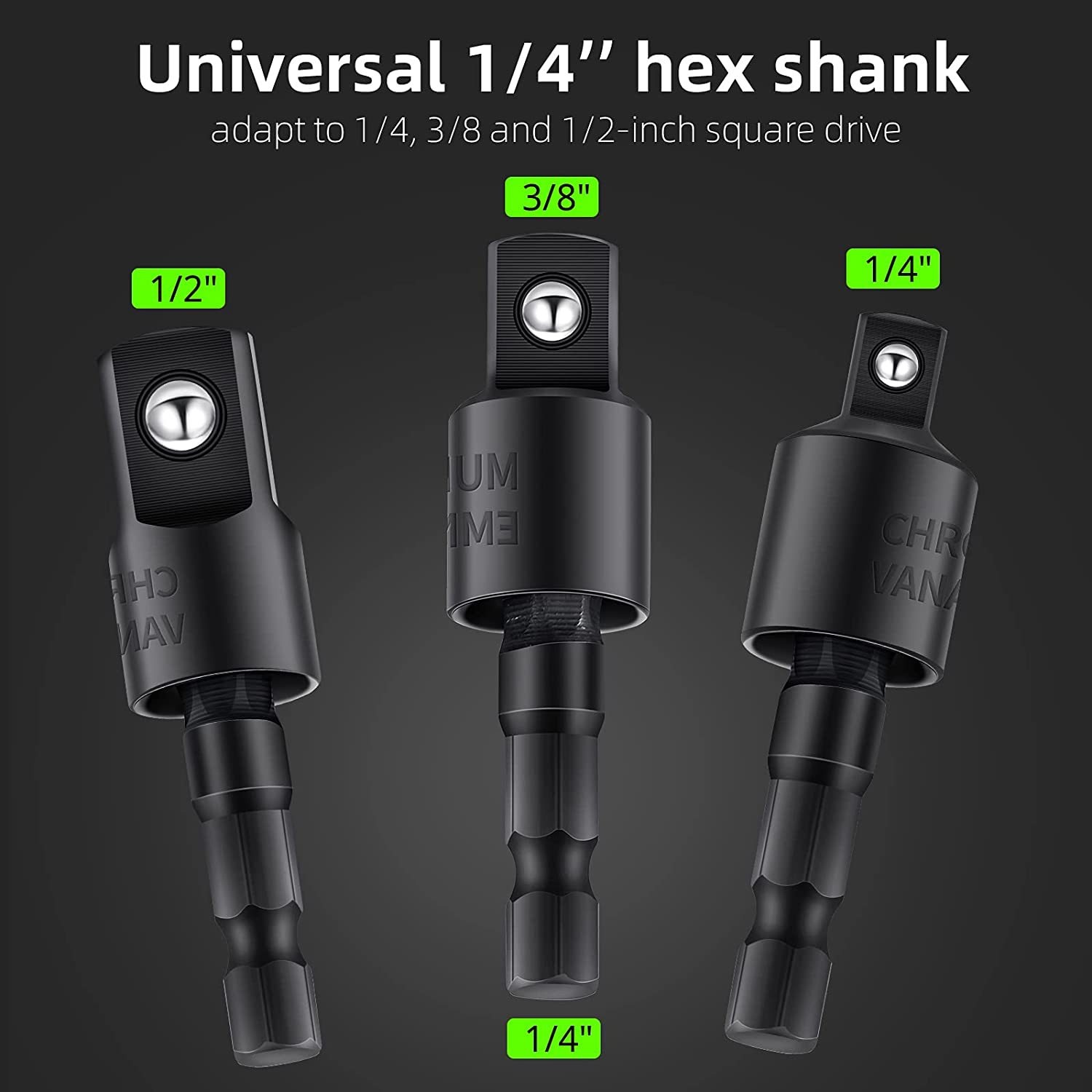 Main product image of Impact-Rated Socket Adapter Set for Electric Drills