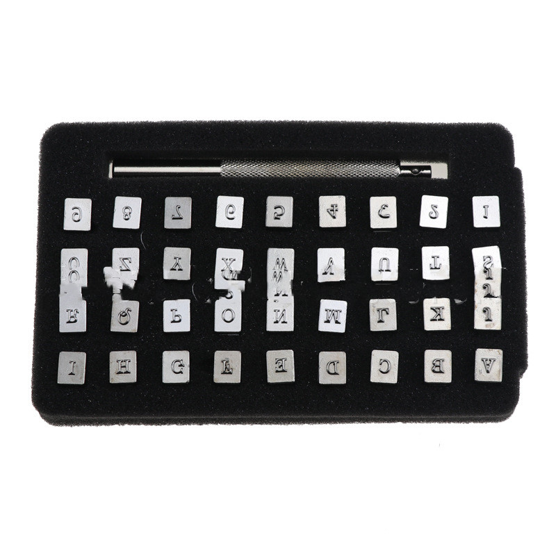 Main product image of 36-Piece Leather Letter and Number Punch Set