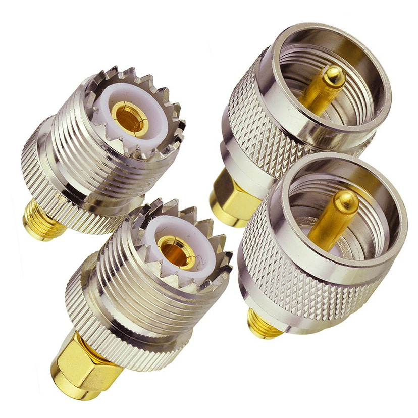 Main product image of UHF PL259 Male to SO239 Female Connector Set, 4-Piece, SMASL16GPRS