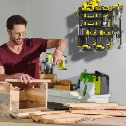 Product image of Wall-Mounted Electric Tool Storage Rack for Handheld Drills