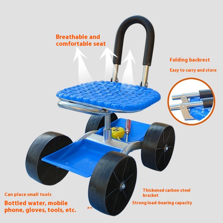 Main product image of Rolling Garden Work Seat with Swivel Casters for Outdoor Use