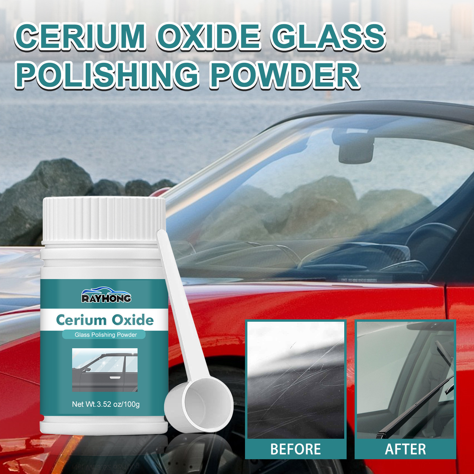 Main product image of Automotive Windshield Defogging and Scratch Repair Powder