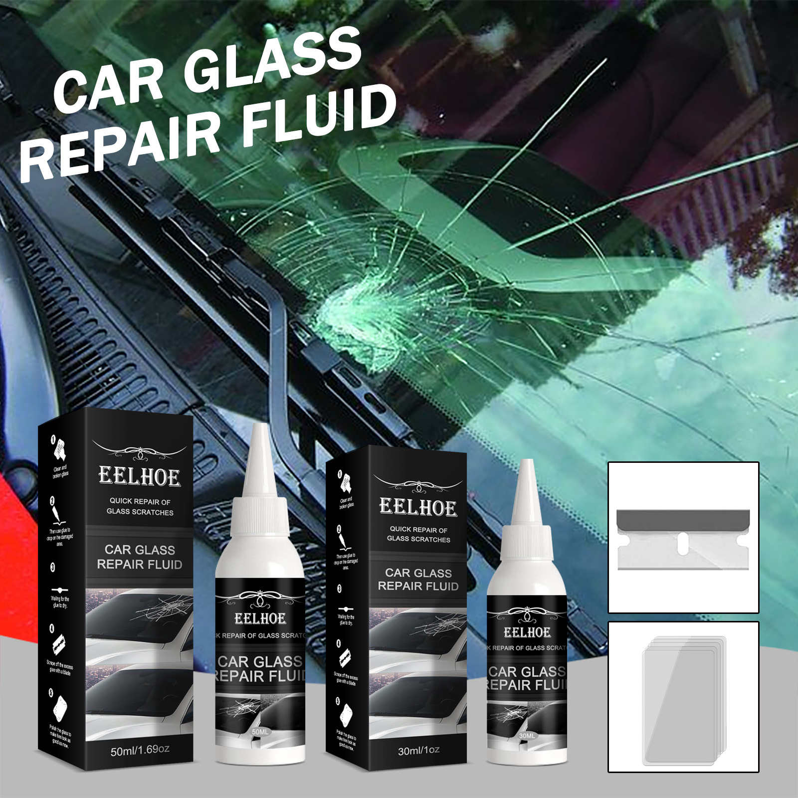 Main product image of Automotive Windshield Crack Repair Resin Adhesive