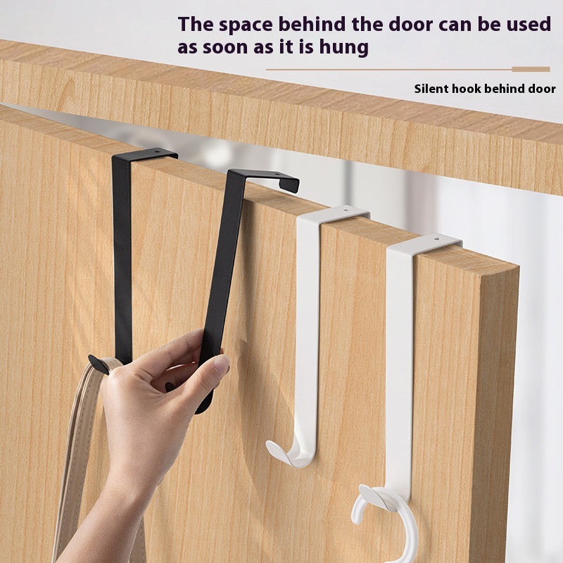 Main product image of Wrought Iron Over-Door Clothes Rack, Punch-Free Installation