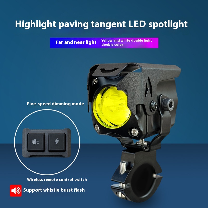 Main product image of Motorcycle LED Spotlight with Integrated High/Low Beam Tangent Lens