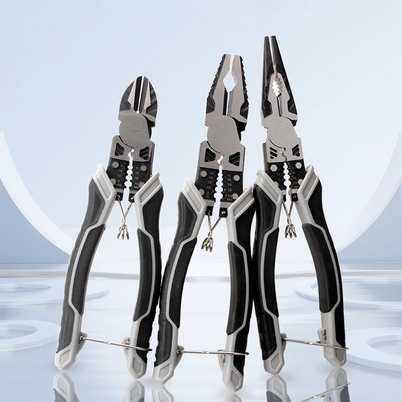 Main product image of 3-Piece Electrician Pliers Set: Wire Cutter, Tiger Pliers, Diagonal Cutters