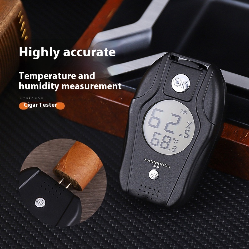 Main product image of Electronic Temperature And Humidity Plug-in Cigar Hygrometer