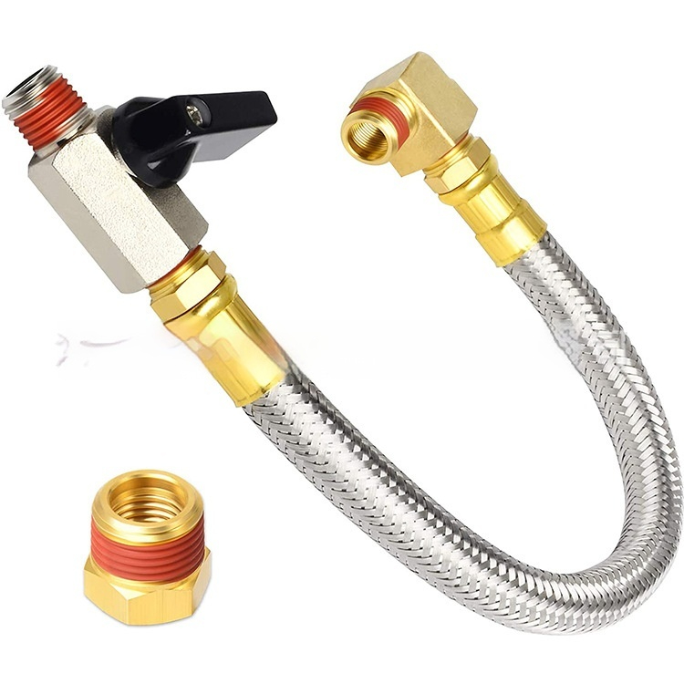 Main product image of 1/4 NPT External Thread Brass Air Compressor Quick Connector with Ball Valve