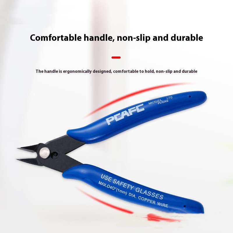 Main product image of Angled Nose Electronic Pliers with Plastic Grips