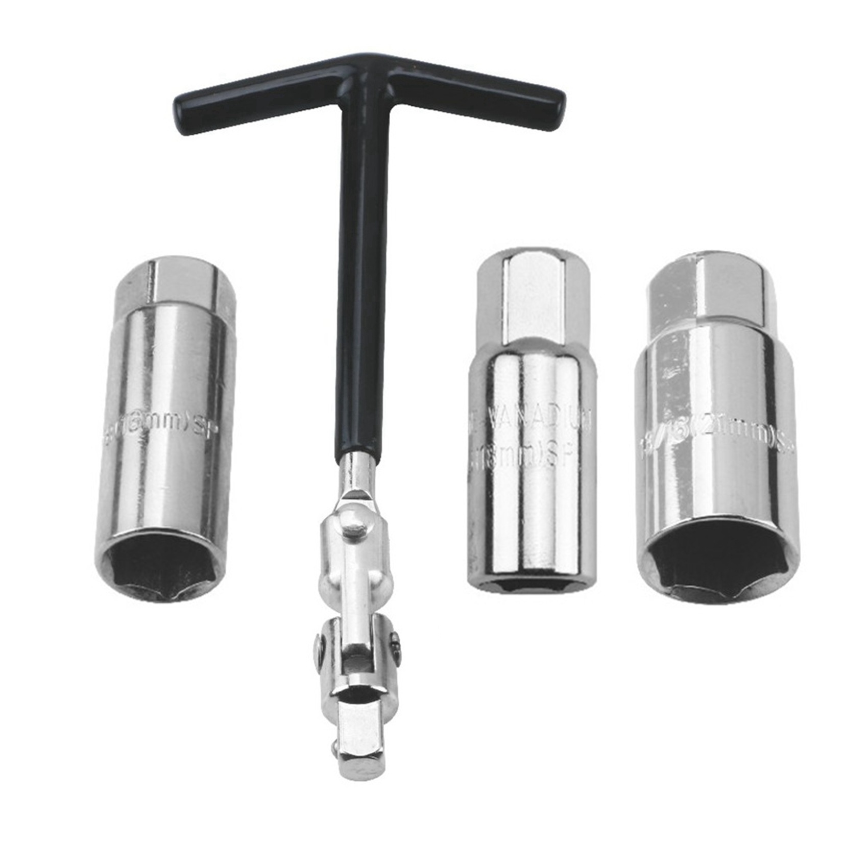 Main product image of 4-Piece T-Handle Spark Plug Socket Set, 3/8 in. Drive, 16mm, 18mm