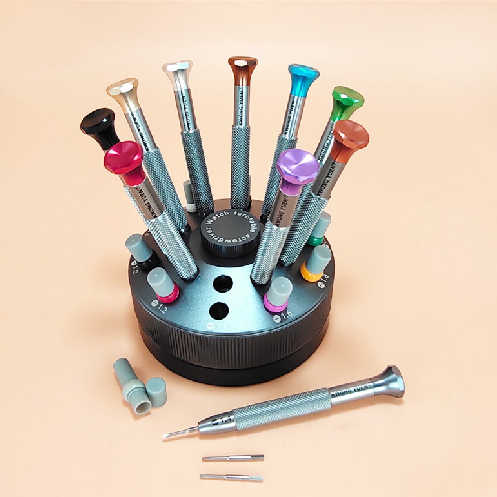 Main product image of Precision Screwdriver Set for Watch Repair, Thick Handles, Swivel Caps