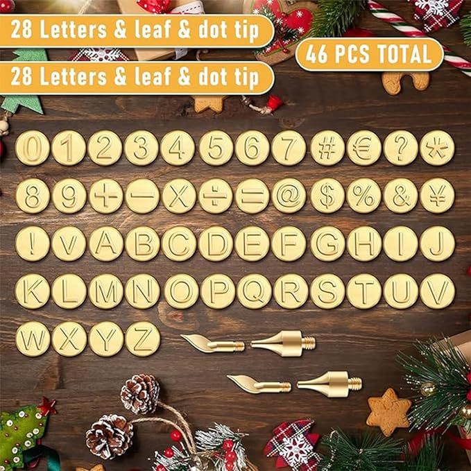 Main product image of 26 English Letter Pyrography Tips for Electric Soldering Irons