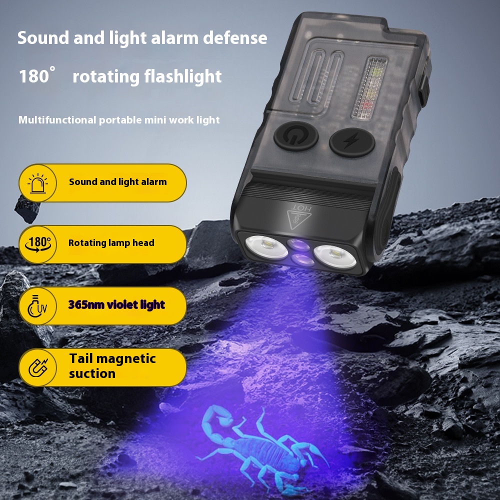 Main product image of V20 Personal Alarm with Buzzer, 180-Degree Adjustable Flashlight