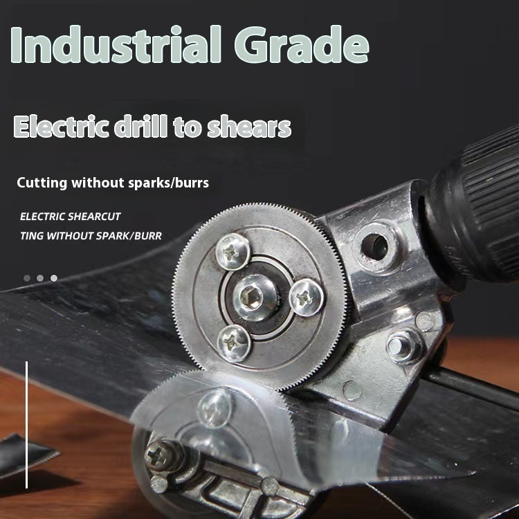 Main product image of Electric Drill Metal Plate Shear Attachment