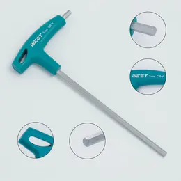 Product image of S2 Weihao T-Type L-Type Double-Headed Allen Wrench with Lengthened Rubber Handle