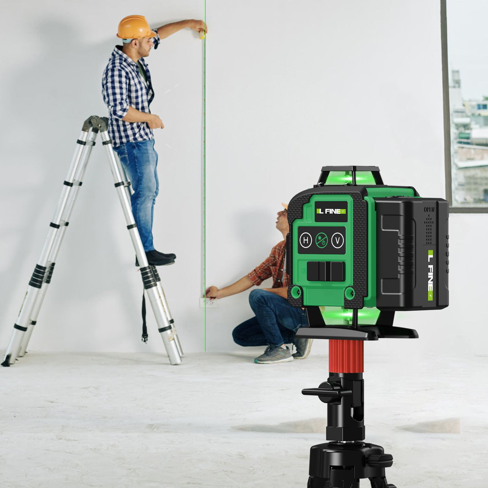 Main product image of Green Laser Level, 3D, 16 Lines for Leveling and Layout