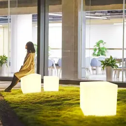 Product image of Waterproof LED Square Cube Light Stool, Outdoor Rated