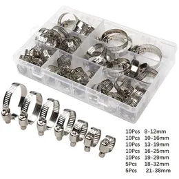 Product image of Stainless Steel Hose Clamp Set, 8-38mm Range