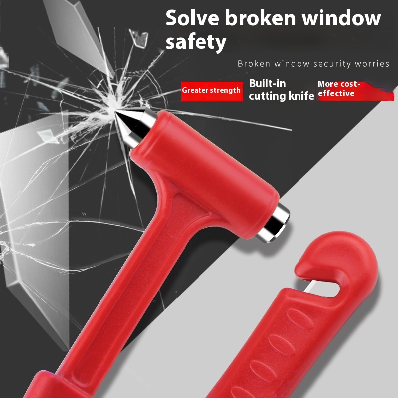 Main product image of Two-in-One Vehicle Emergency Escape Hammer with Long Handle