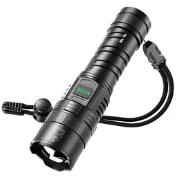 Product image of Portable Flashlight, USB Charging, Zoom, Battery Display