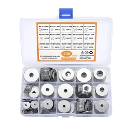 Product image of M3-M12 Stainless Steel Screw and Flat Washer Assortment, 230 Pieces