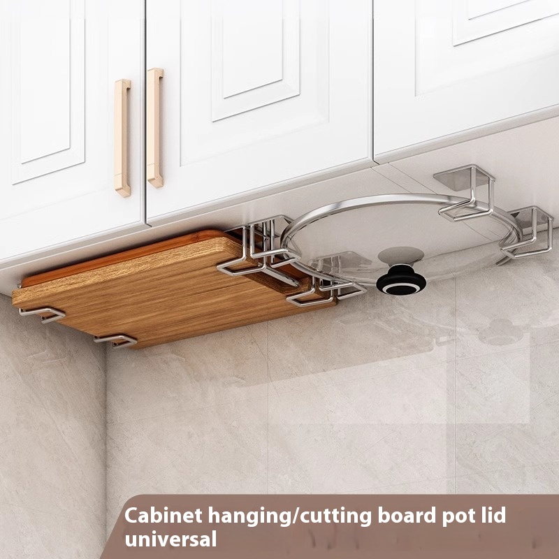 Main product image of Kitchen Wall-Mount Pot Storage Rack, Punch-Free