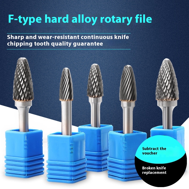 Main product image of F-shaped Tungsten Steel Rotary File for Grinding and Milling