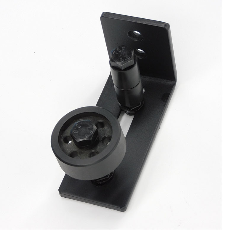Main product image of Barn Door Carbon Steel Black Guide Wheel, Rail Stopper, Nylon Locator