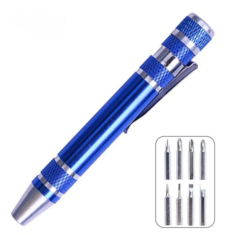 Main product image of 8-in-1 Screwdriver Set, Pen Style, Aluminum Alloy