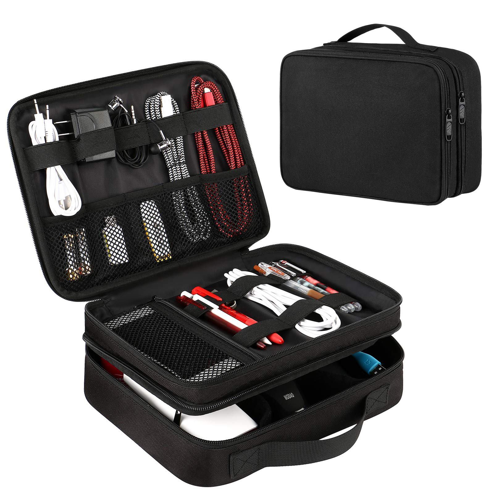 Main product image of Double-Layer Portable Storage Bag for Digital Cables and Accessories